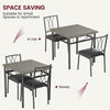 3-Piece Dining Table Set Metal Frame Square Kitchen Table with 2 Chairs