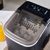 Ice Maker Counter Top for Home Electric Ice Cube Maker with Scoop & Basket Black