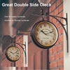 Outdoor Garden Paddington Station Wall Clock Double Sided Hanging Bracket Clock