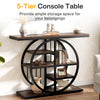 Tribesigns Console Table, 100 cm Industrial 5-Tier Sofa Table Entryway Table