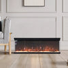 40/50/60inch Media Electric Fireplace Wall Recessed Inset Fire 3 Sided Panoramic