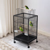 Small/Medium Parrot Cage Metal Bird Cage for Budgie with Playtop & Stand &Wheels