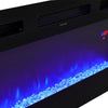 Modern TV Stand 178cm Unit Cabinet w/ Electric Fireplace & 12 Colour LED Light