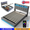 STORAGE GAS LIFT UP 4FT6 KING SIZE METAL BED FRAME W/ LED LIGHTS Gwcyfmortsucpst