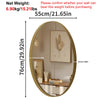 Anti-oxidation 3D Gold Oval Wall Mirror Decorative Accent Vanity Mirror Bathroom