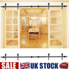 10FT Double Door Splicing Arrow Type Carbon Steel Barn Door Hanging Rail UK