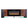 70'' TV Stand Cabinet, 36'' Electric Fireplace Media Entertainment LED RGB Light