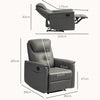 Recliner Armchair with Thick Padded Spring Cushion, Microfibre Manual Reclining