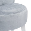 Dressing Table Stool Bedroom Plush Shaggy Low Back Makeup Vanity Chair