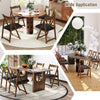Foldable Dining Chair Set of 2 Accent Armless Kitchen Chair-Grey