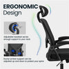 Home Office Chair Wheels Mesh Office Chair High Back Ergonomic Desk Chair Black
