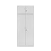 Extra Tall 225cm Storage Cabinet Lockable Steel Garage Office Workshop Cupboard