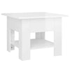 Coffee Table High Gloss White 55x55x42 cm Engineered Wood
