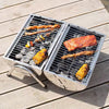 Stainless Steel Portable Barrel Barbecue Outdoor Garden BBQ Grill Cooking Stoves