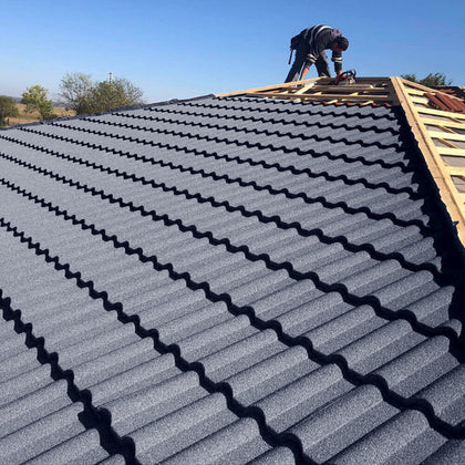 5x Galvanized Al-Zinc Steel Asphalt Roofing Shingles Roof Tiles Shed Log Garage