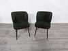 Dusk Mabel Dark Olive Velvet Set of 2 Dining Chairs RRP £159