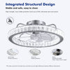 LED Crystal Ceiling Fan Light Dimmable Fan Ceiling Lamp Quiet W/ Remote Control