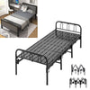 Folding Bed 2ft6 Single Guest Bed Space Saving Sleep Station Steel Slat Bedframe
