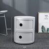 Round ABS Cylinder Cabinet Cupboard Drawer Storage Unit Bathroom Bedroom Stand