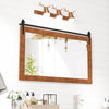 Bathroom Farmhouse Wall Mounted Mirror Explosion-proof Barn Door Style Mirror