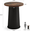 Round Dining Table for 2, 23-Inch Modern Small Circle Kitchen Dinner Table