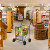 83L Folding Shopping Cart Metal Grocery Utility Cart Versatile Rolling Cart