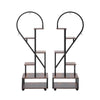 2pcs Plant Stand Rolling Heart Shaped Storage Display Shelf Flower Pots Holder