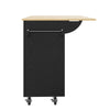 Kitchen Storage Trolley Rolling Island Cart with Drop Leaf Countertop, Cabinet