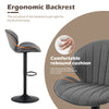 4 Swivel Faux Leather Bar Stools Kitchen Breakfast Stool Height Adjustable Grey