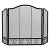 3 Panel Foldable Fireplace Screen Freestanding Metal Mesh Spark Guard Protector