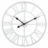 Roman Numerals Metal Skeleton Wall Clock, White
