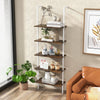 5-Tier Ladder Shelf Bookshelf Wall Mounted Storage Organizer Plant Display Rack