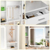 Dressing Table with LED Lights Mirror Drawers Adjustable Rack Vanity Makeup Iznp