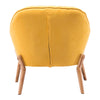 Upholstered Shell Back Sofas Armchair Fabric Accent Chair+Pillow Bedroom Lounge