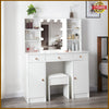Dressing Table with 10 LED Lights Mirror Stool Bedroom Makeup Desk Vanity Set