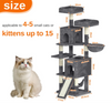 Dogat 158cm Cat Tree for Indoor Cat Tower w/7 Sisal Scratching Posts 9-1-531