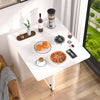 UK Foldable Dinner Table with Wheels and Storage Shelf Space Saving Dining Table