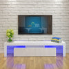 Modern 160cm TV Unit Cabinet White High Gloss Doors 2 Drawer with RGB LED Lights