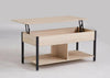 Coffee Table Lift-Top Table Open Hidden Storage Living Room Furniture Light Oak