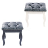 Vanity Velvet Dressing Table Stool Wooden Makeup Chair Stool Piano Shoe Stool