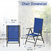Patio Chairs Set of 2 Folding Outdoor Chairs Sling Dinning Adjustable Chairs
