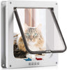 Lockable Pet Door 4Way Locking Small Medium Large Dog Cat Flap White/Brown Frame