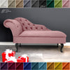 Chaise Lounge Chesterfield Sofa Pink Accent Chair Lucian Tufted Longue