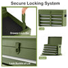 5-Drawer Rolling Tool Chest High Capacity Tool Storage Cabinet Green