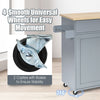 Kitchen Island Storage Trolley Rolling Cart Shelves Cupboard Cabinet Drawer Home