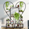 2PCS Multiple Metal Heart Shape Plant Stand Ladder Plant Holder Display Shelf
