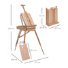 Wooden Tripod Art Easel Portable Sketch Drawing Box Artist Painting Foldable