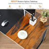 Wooden Computer Desk Industrial Writing Workstation PC Laptop Table Metal Frame