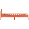 BaraSh Bed Frame with Headboard Wax Brown 90x200 Solid Wood Pine,Double T7F5