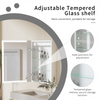 Large Illuminated LED Bathroom Mirror Cabinet Demister Sleek Aluminum Frame Unit